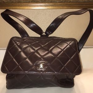 Chanel Chocolate Brown Backpack